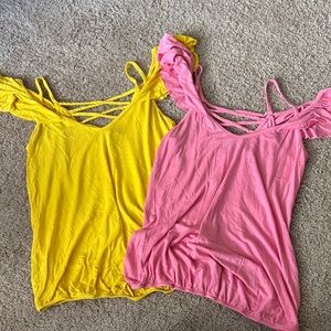 VENUS Yellow and Pink Camisole Tops